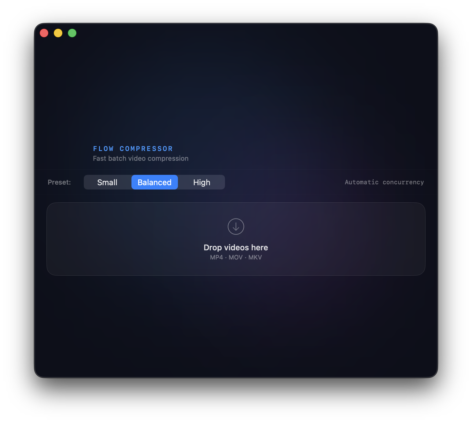 Flow Compressor Main Interface